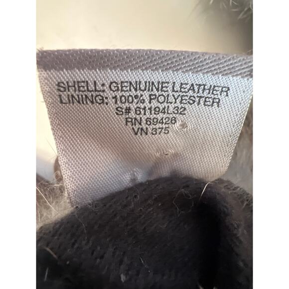 Wilsons Leather VINTAGE women dark brown gloves genuine rabbit fur cuffs Small - Picture 8 of 9